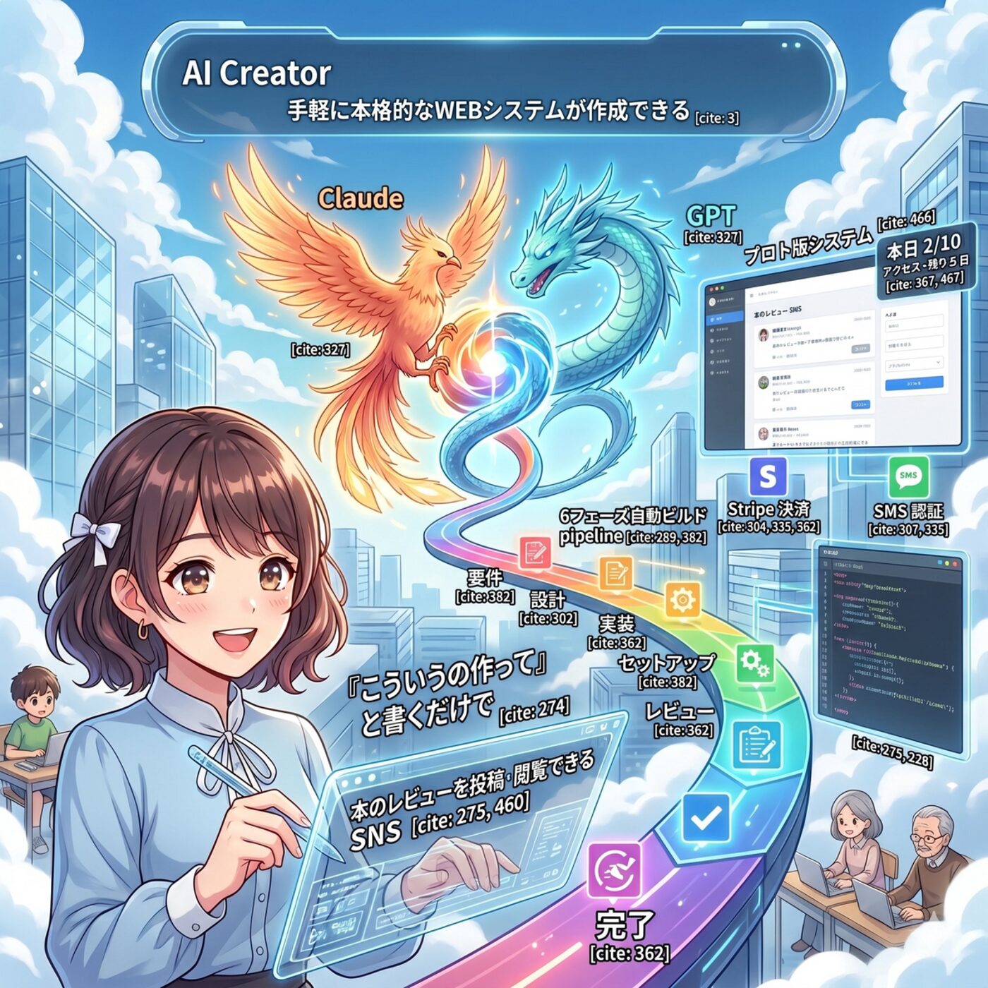 AI Web System Builder — 自然な日本語で書くだけで AI が WEB システムを作成