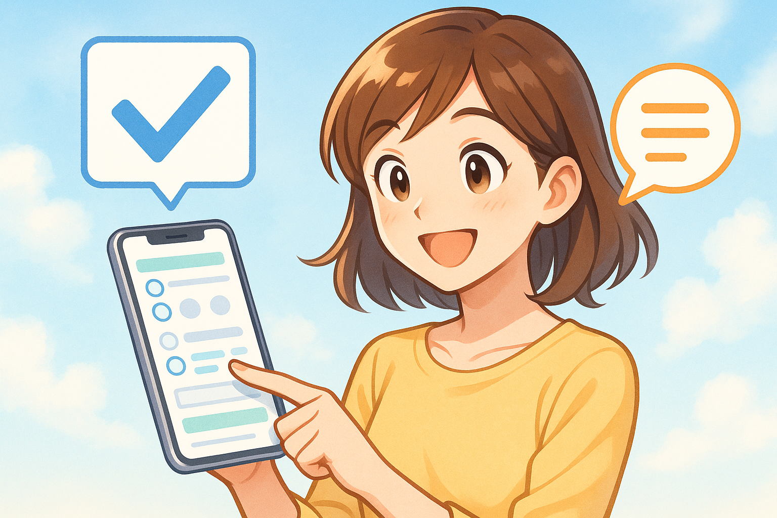 選ぶだけ・書くだけのイメージ