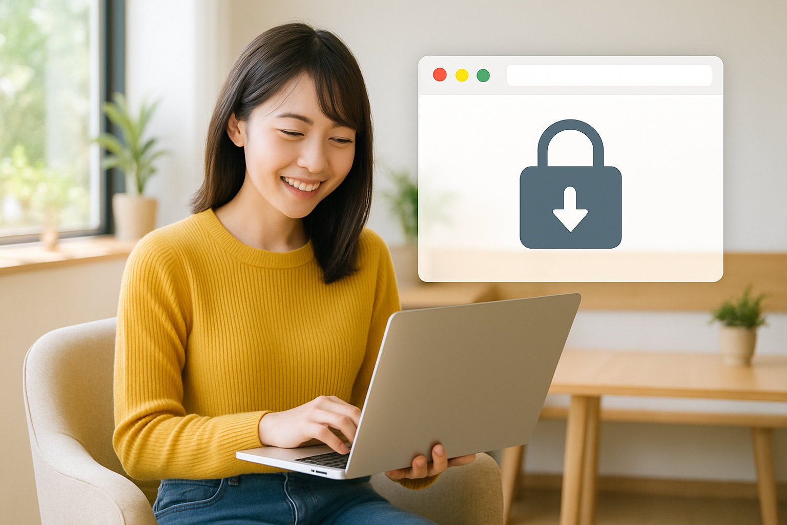 あなた専用の体験スペース・このブラウザーに紐づけて保存のイメージ