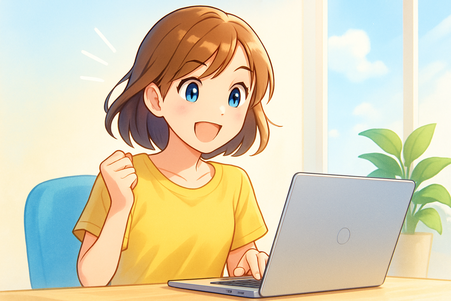 木の作業台に置かれた葉の素材と制作途中の小さなグリーンリース