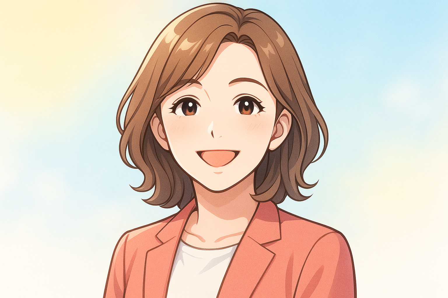 40代女性のお客様の穏やかな笑顔のアバター